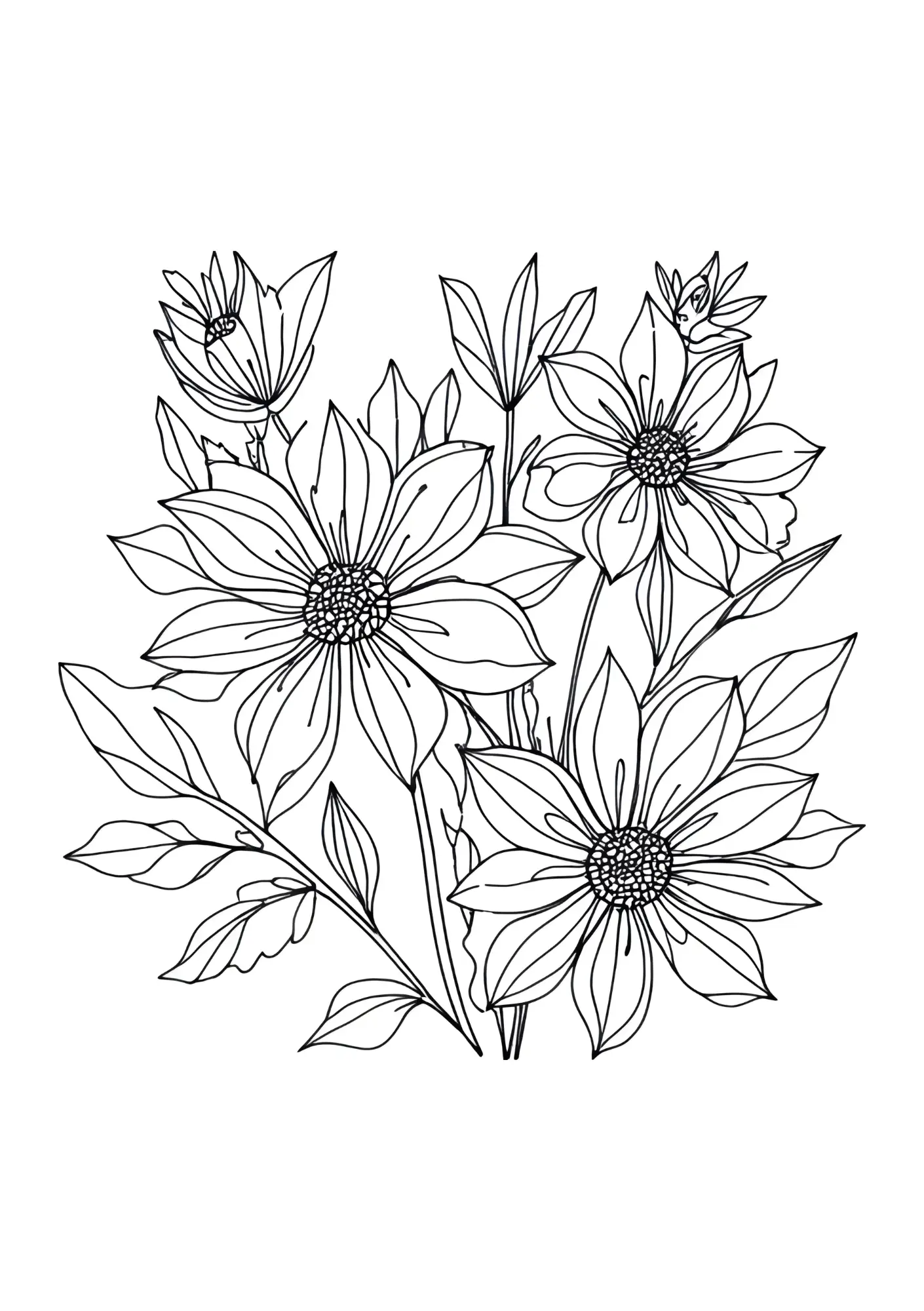 Flowers Coloring Book