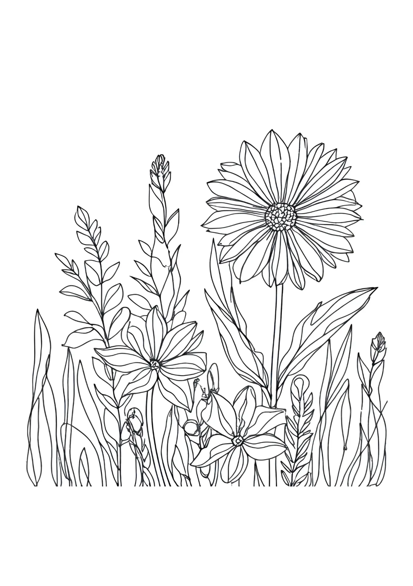 Flowers Coloring Book