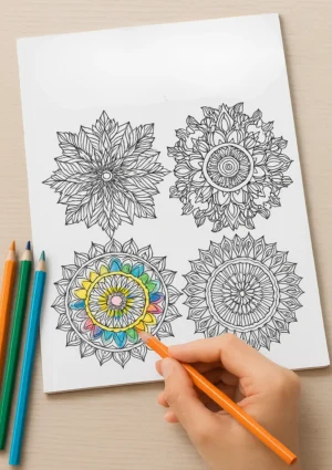Patterns coloring book mockup Patterns Coloring Book image mockup