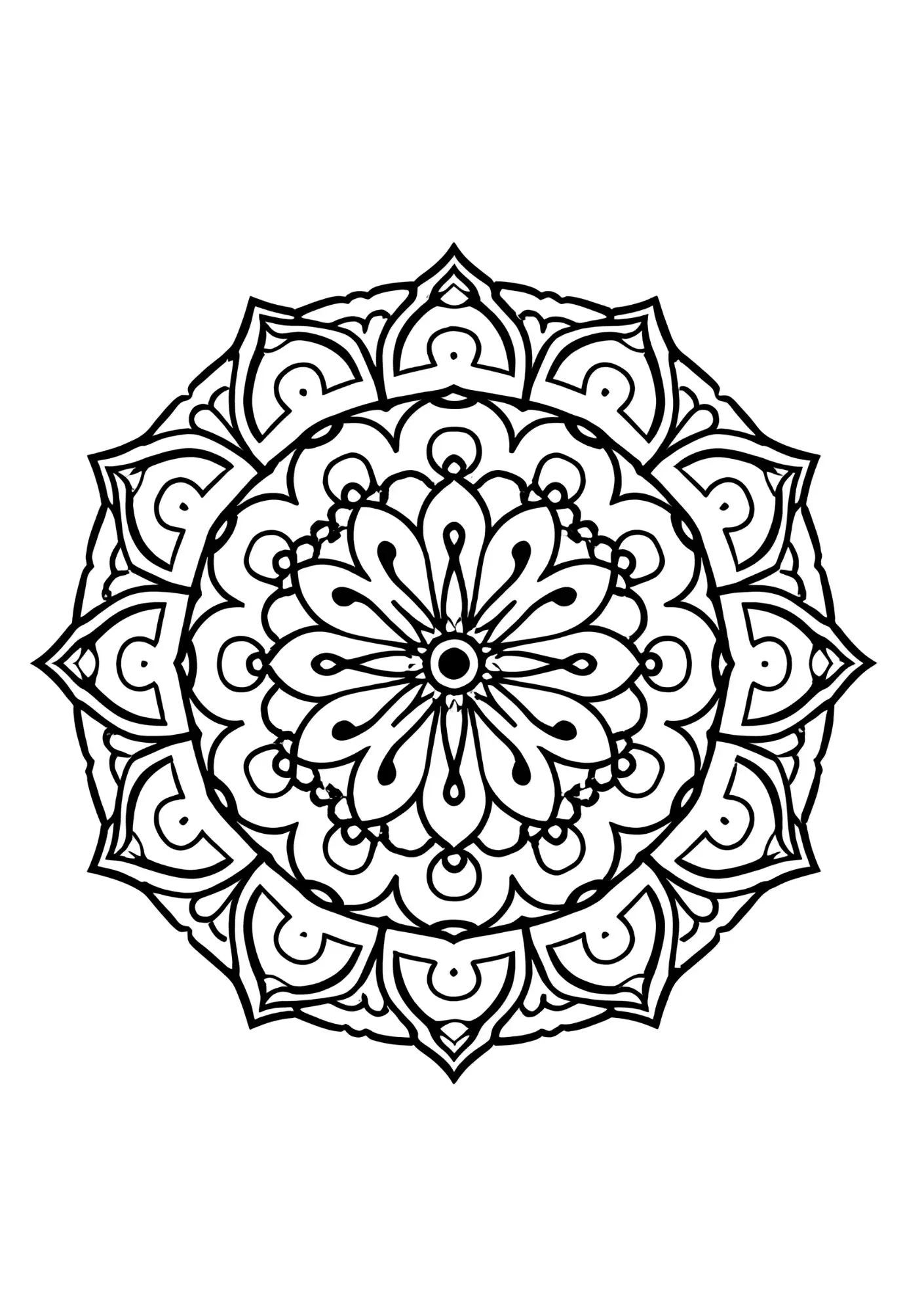 Stress Relief Mandalas Coloring Book image