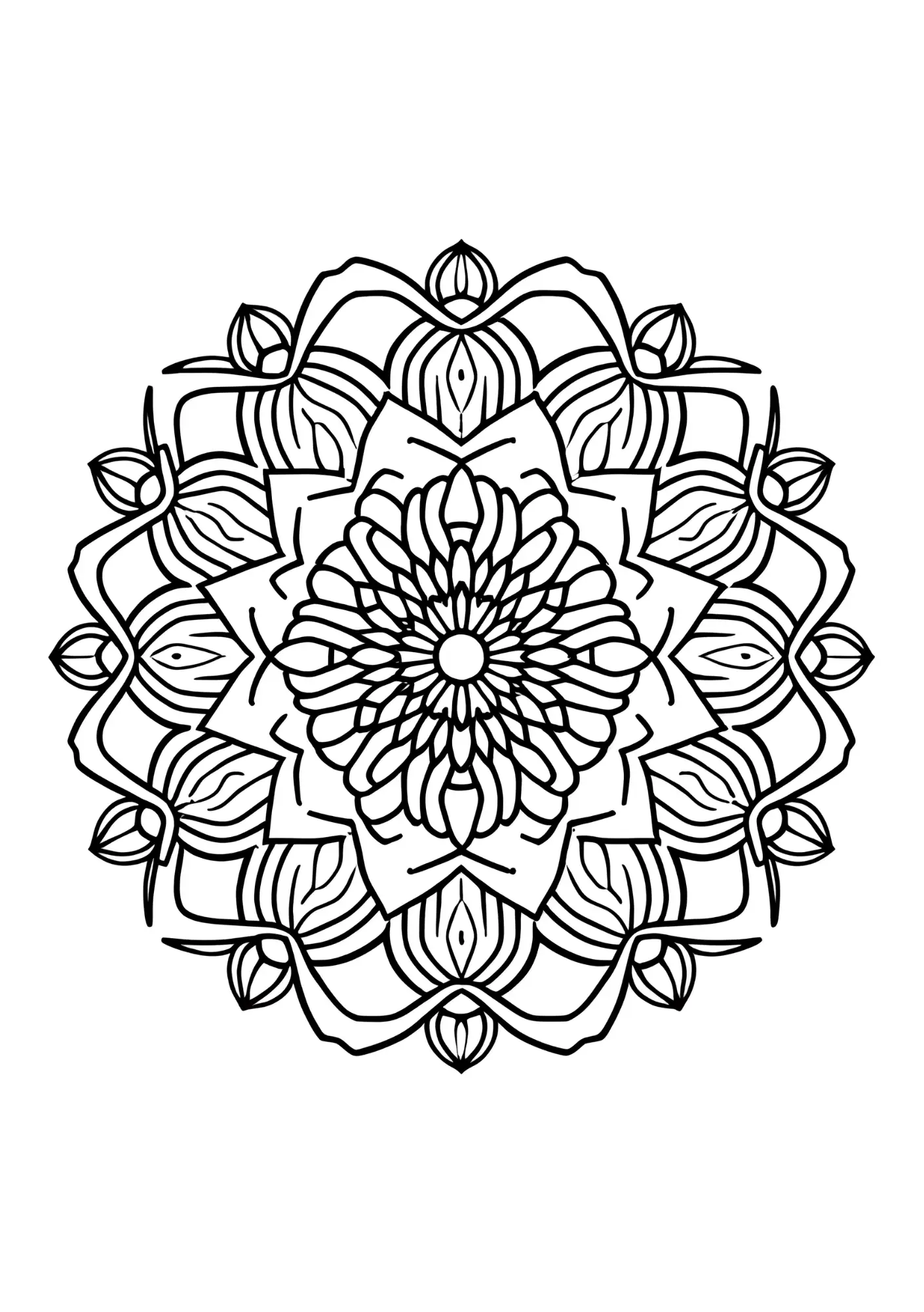 Stress Relief Mandalas Coloring Book image