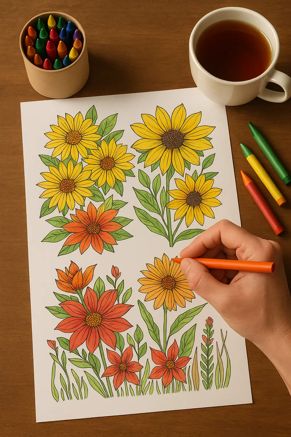 Flowers Coloring Book