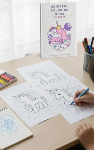 mockup Unicorns Coloring Book mockup